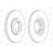 Jeu de 2 disques de frein avant JURID 562141JC - Visuel 2