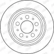 Jeu de 2 disques de frein arrière JURID 562174JC - Visuel 2