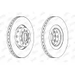 Jeu de 2 disques de frein avant JURID 562175JC - Visuel 2