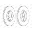 Jeu de 2 disques de frein avant JURID 562187JC - Visuel 2