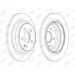 Jeu de 2 disques de frein arrière JURID 562263JC - Visuel 2