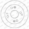 Jeu de 2 disques de frein arrière JURID 562282JC - Visuel 2