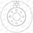 Jeu de 2 disques de frein avant JURID 562296JC - Visuel 2