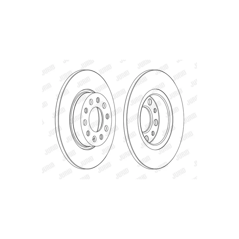 Jeu de 2 disques de frein arrière JURID 562301JC
