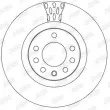 Jeu de 2 disques de frein avant JURID 562303JC - Visuel 2
