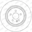 Jeu de 2 disques de frein arrière JURID 562323JC - Visuel 2