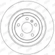 Jeu de 2 disques de frein arrière JURID 562324J - Visuel 2
