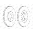 Jeu de 2 disques de frein avant JURID 562358JC - Visuel 2