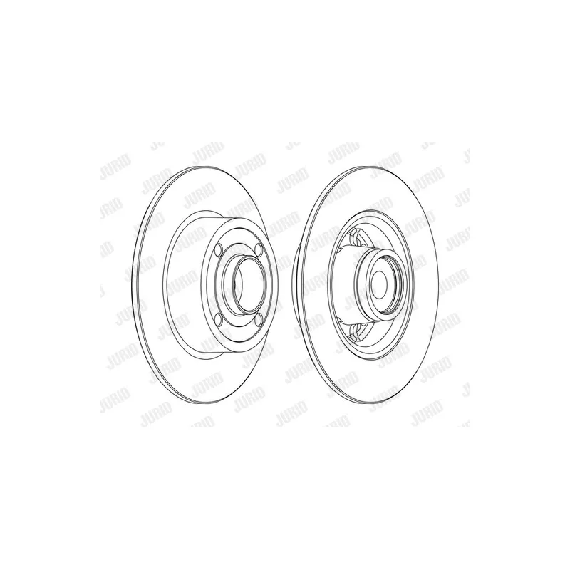 Jeu de 2 disques de frein arrière JURID 562376J-1