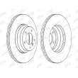 Jeu de 2 disques de frein avant JURID 562395JC - Visuel 2