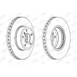 Jeu de 2 disques de frein avant JURID 562397JC - Visuel 2