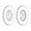 Jeu de 2 disques de frein avant JURID 562398JC - Visuel 2