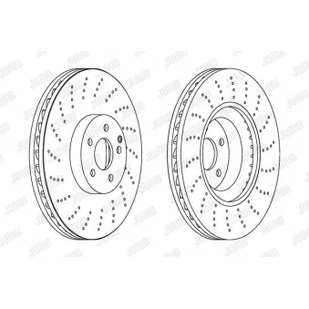 Jeu de 2 disques de frein avant JURID 562408JC-1