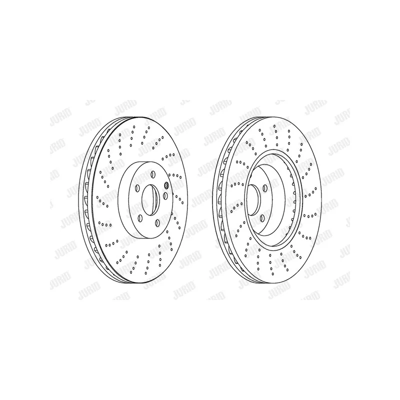 Jeu de 2 disques de frein avant JURID 562408JC-1