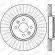 Jeu de 2 disques de frein avant JURID 562410JC - Visuel 2