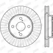 Jeu de 2 disques de frein avant JURID 562414JC - Visuel 2