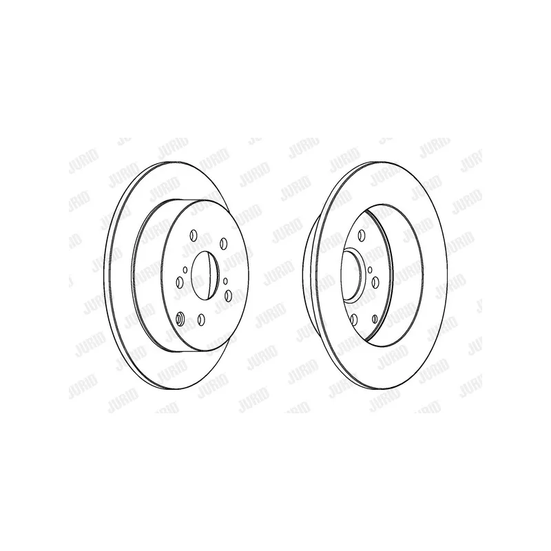 Jeu de 2 disques de frein arrière JURID 562415JC