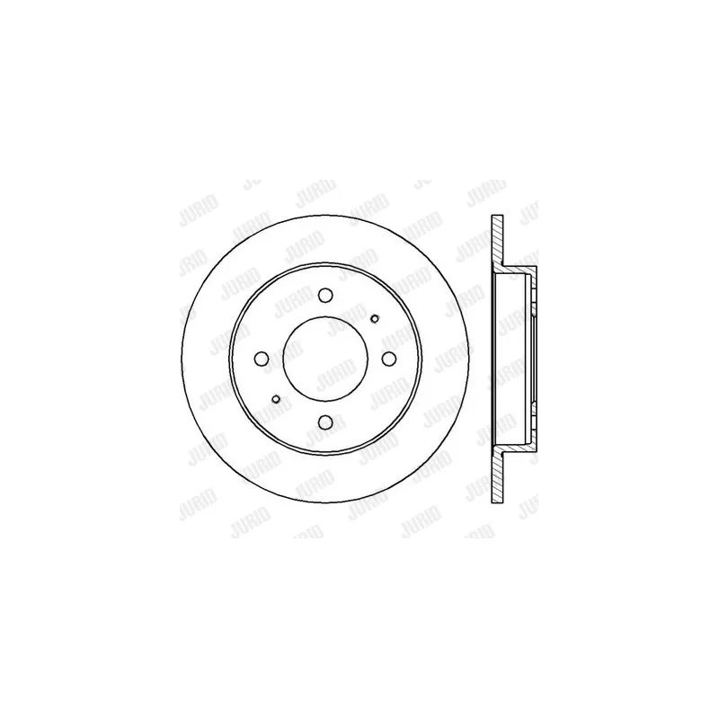 Jeu de 2 disques de frein arrière JURID 562419JC