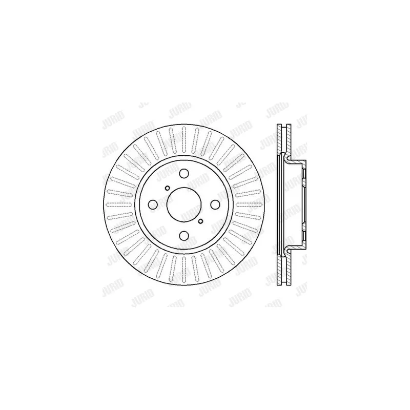 Jeu de 2 disques de frein avant JURID 562421JC