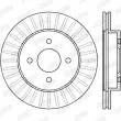 Jeu de 2 disques de frein avant JURID 562424JC - Visuel 2