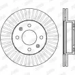 Jeu de 2 disques de frein avant JURID 562425JC - Visuel 2