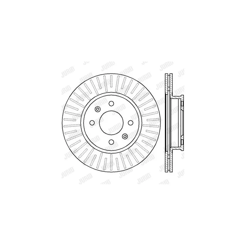 Jeu de 2 disques de frein avant JURID 562427JC