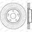 Jeu de 2 disques de frein avant JURID 562430JC - Visuel 2