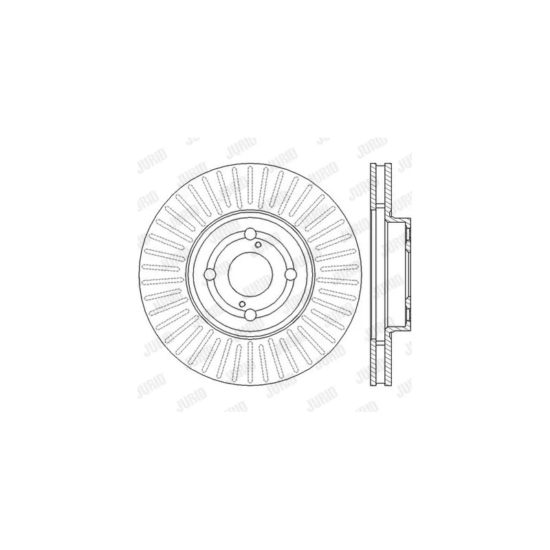 Jeu de 2 disques de frein avant JURID 562435JC