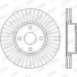 Jeu de 2 disques de frein avant JURID 562436JC - Visuel 2