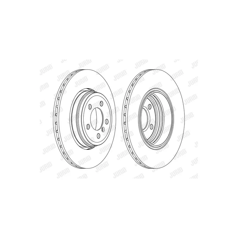 Jeu de 2 disques de frein arrière JURID 562437JC-1