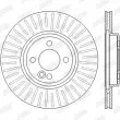 Jeu de 2 disques de frein avant JURID 562444J - Visuel 2