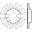 Jeu de 2 disques de frein avant JURID 562449JC - Visuel 2