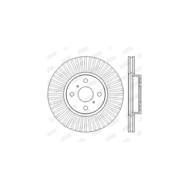 Jeu de 2 disques de frein avant JURID 562452JC