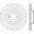 Jeu de 2 disques de frein avant JURID 562453JC - Visuel 2