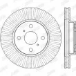 Jeu de 2 disques de frein avant JURID 562455JC - Visuel 2