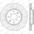 Jeu de 2 disques de frein avant JURID 562456JC - Visuel 2