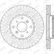Jeu de 2 disques de frein avant JURID 562458JC - Visuel 2