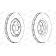 Jeu de 2 disques de frein avant JURID 562508JC - Visuel 2