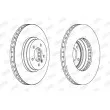 Jeu de 2 disques de frein avant JURID 562519JC - Visuel 2