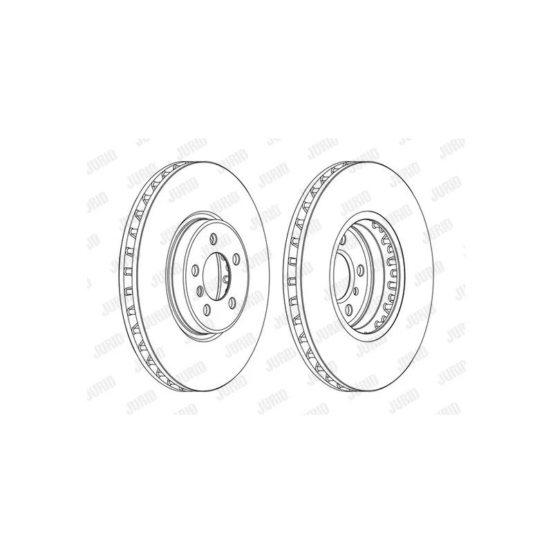 Jeu de 2 disques de frein avant JURID 562522JC-1