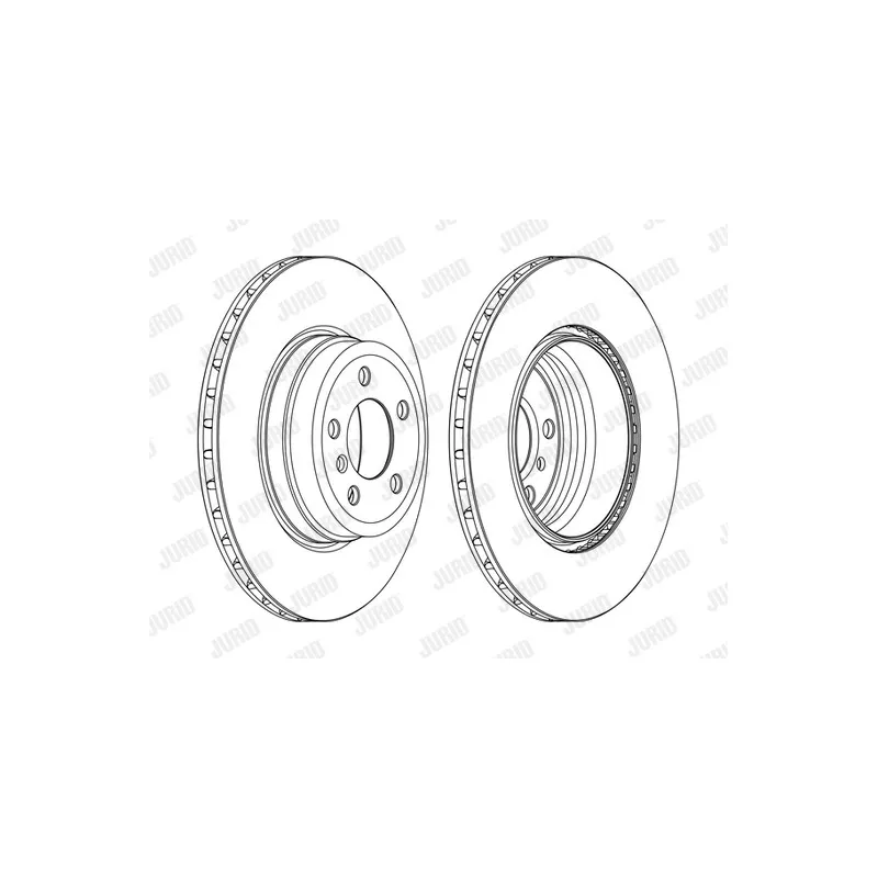 Jeu de 2 disques de frein arrière JURID 562523JC-1