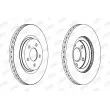 Jeu de 2 disques de frein avant JURID 562524JC - Visuel 2
