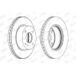 Jeu de 2 disques de frein avant JURID 562539JC - Visuel 2