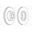 Jeu de 2 disques de frein avant JURID 562541JC - Visuel 2