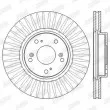 Jeu de 2 disques de frein avant JURID 562546JC - Visuel 2