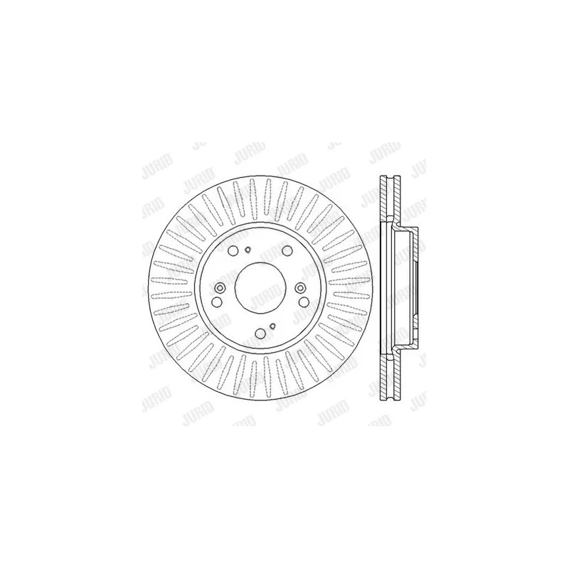 Jeu de 2 disques de frein avant JURID 562547JC