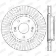 Jeu de 2 disques de frein avant JURID 562549JC - Visuel 2
