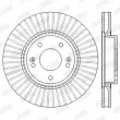 Jeu de 2 disques de frein avant JURID 562550JC - Visuel 2