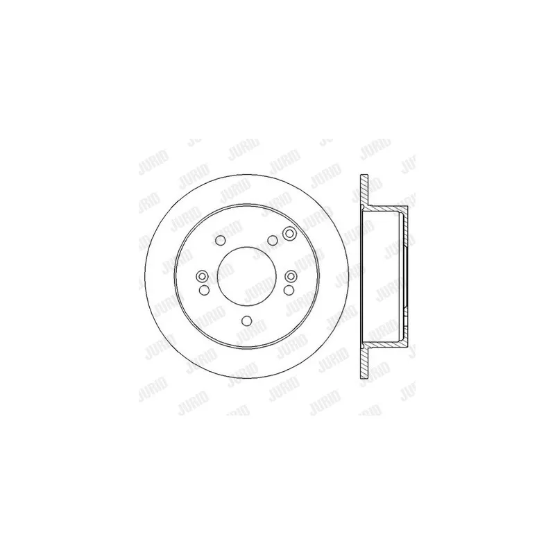 Jeu de 2 disques de frein arrière JURID 562552JC