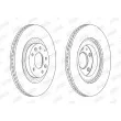 Jeu de 2 disques de frein avant JURID 562562JC - Visuel 2